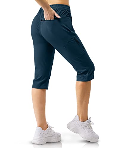 Amazon.com: 33,000ft Women's Capri Golf Pants Casual Quick Dry UPF